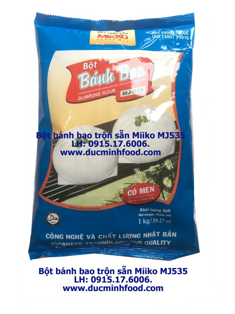 Bột bánh bao trộn sẵn Mikko MJ-535 túi 1kg